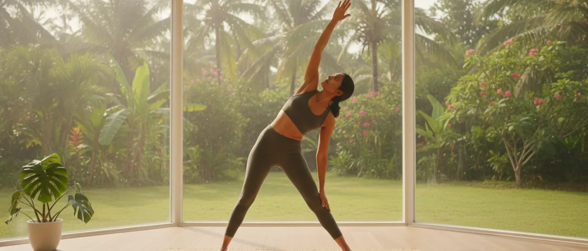 திரிகோணாசனம் செய்யும் முறை